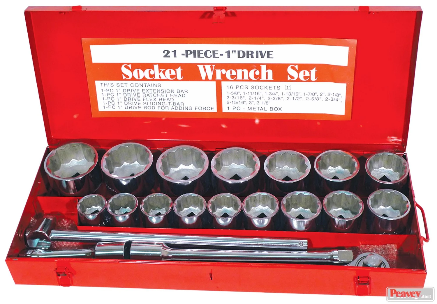 21 Piece 1" Socket Set 1 21 Piece 1" Socket Set
