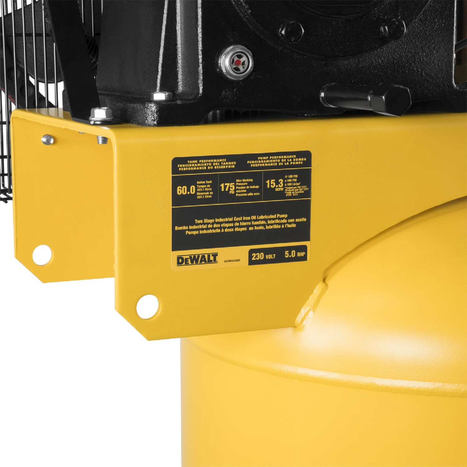 DeWalt® 60 Gal. 175 PSI Two Stage Stationary Electric Air Compressor 6 DeWalt® 60 Gal. 175 PSI Two Stage Stationary Electric Air Compressor - Image 6