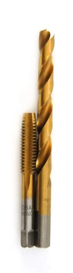 MIBRO 7/16" 14 NC PLUG TAP WITH #3/8 TITANIUM NITRIDE DRILL BIT