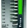 TITAN TORX BIT SOCKET SET 13PC TAMPER RESISTANT