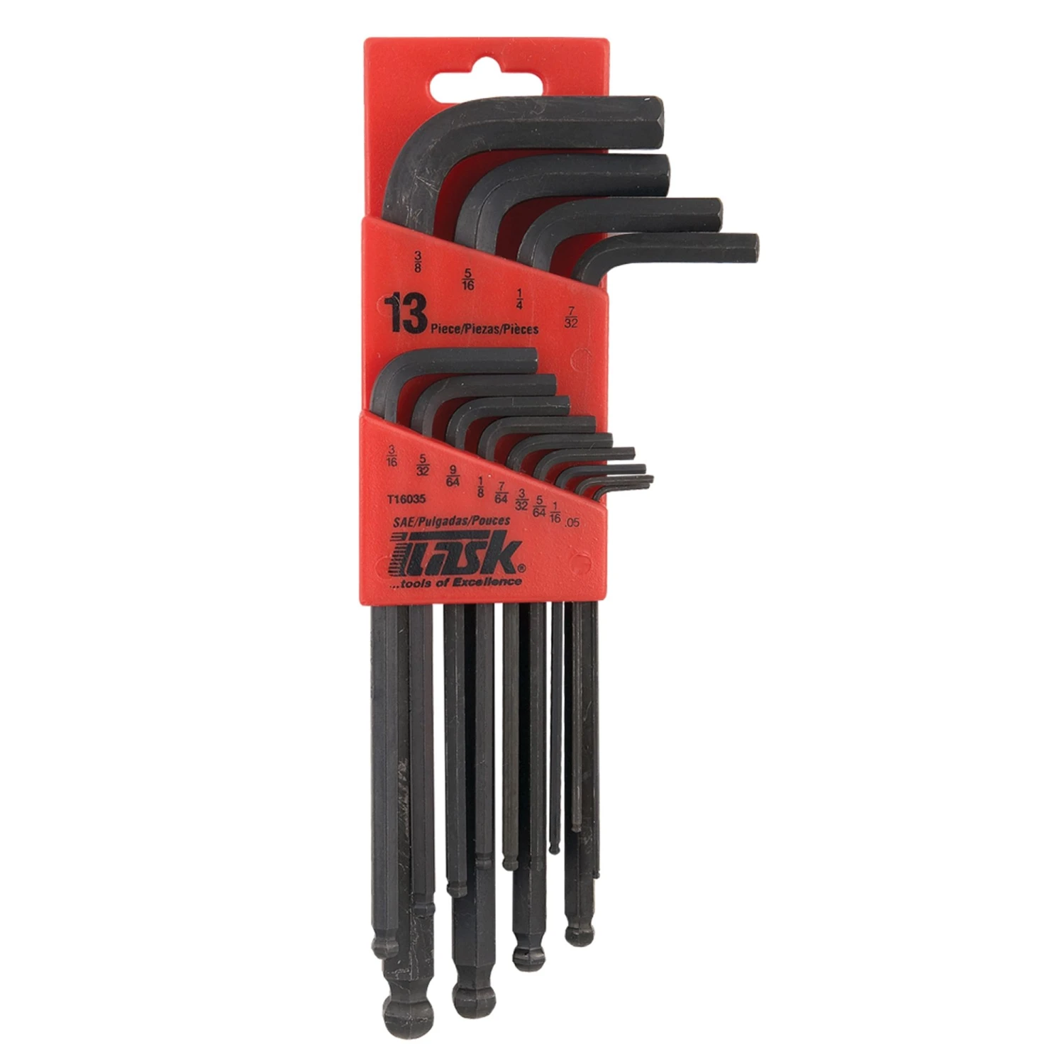 TASK 13 PIECE SAE HEX KEY SET 1 TASK 13 PIECE SAE HEX KEY SET