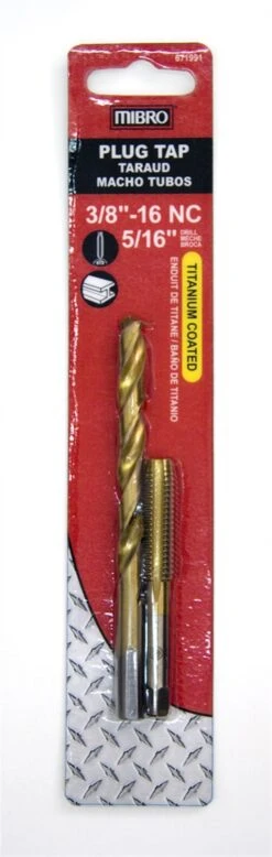 MIBRO 3/8" 16 NC WITH 5/16" TITANIUM NITRIDE DRILL BIT