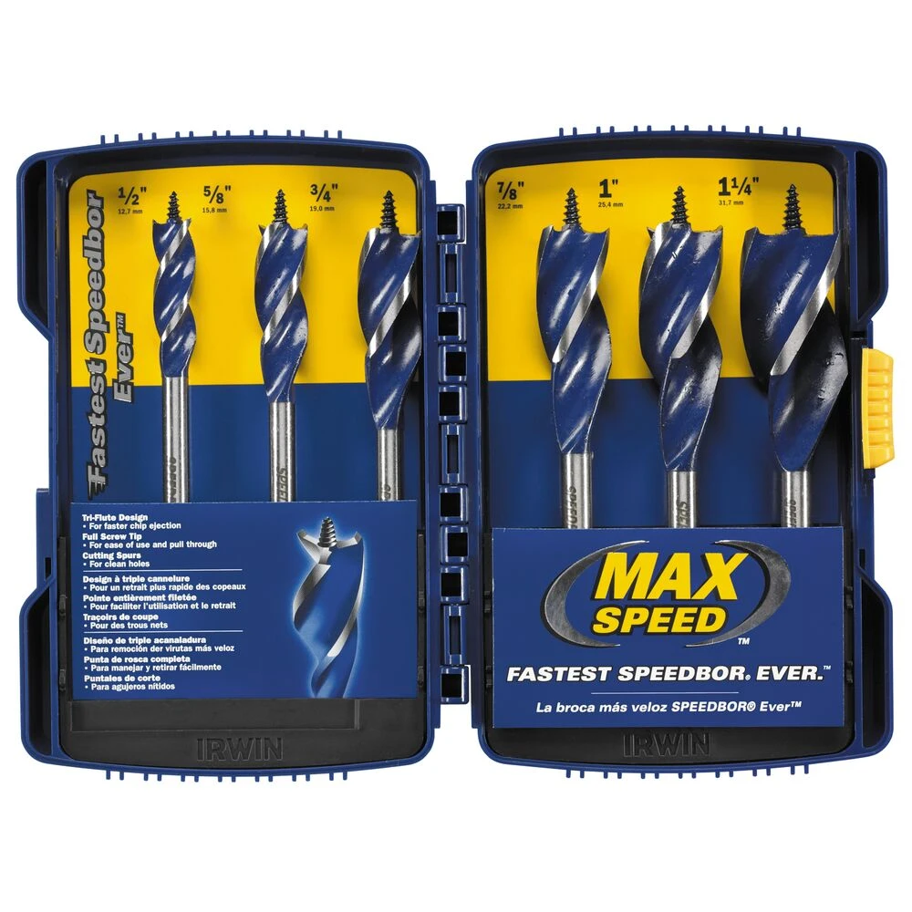 Irwin Speedbor® 6-piece Tri-Flute Speed Bit Set 4 Irwin Speedbor® 6-piece Tri-Flute Speed Bit Set - Image 4