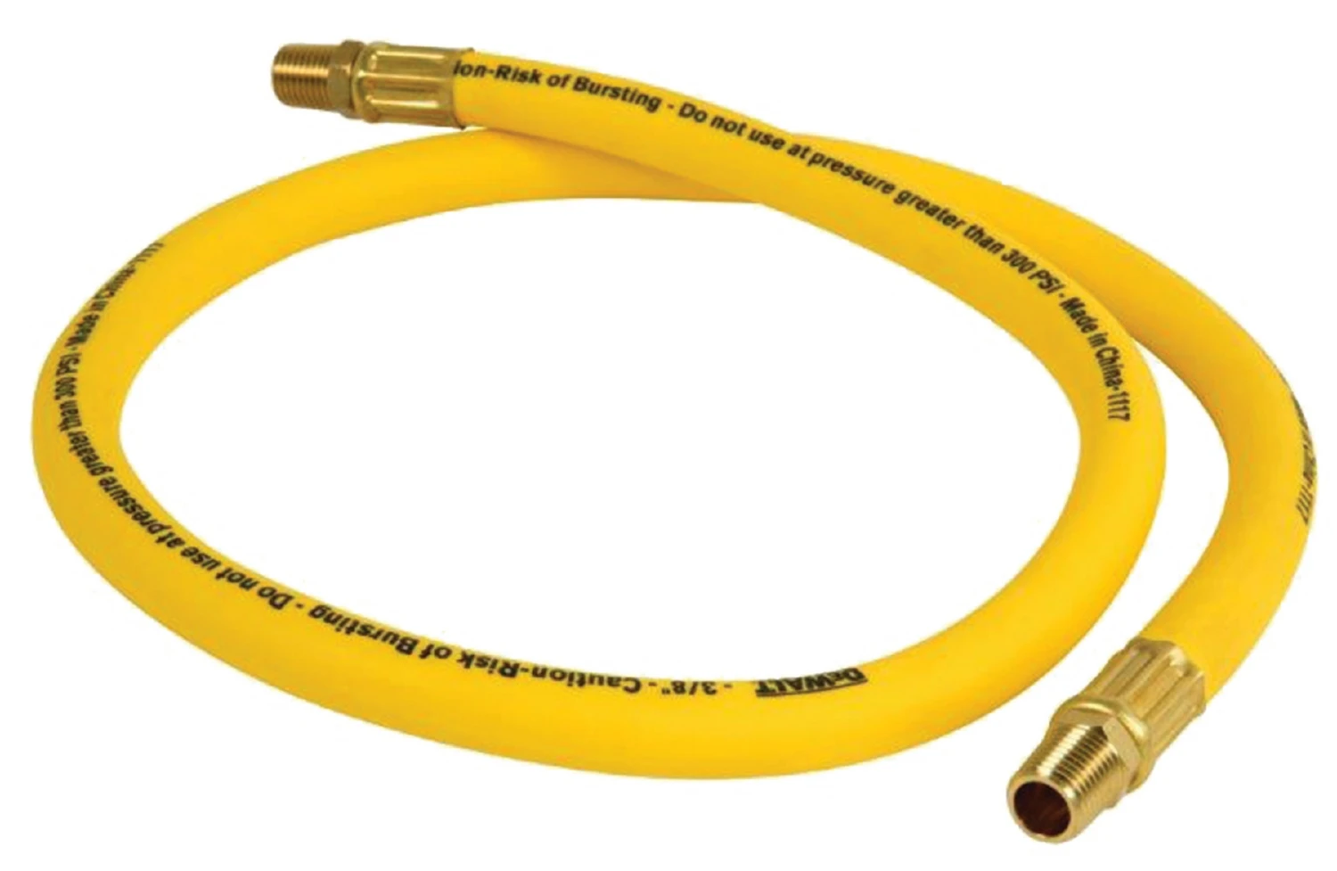 DeWALT AIR HOSE RUBBER 3/8"X3' WHIP 1 DeWALT AIR HOSE RUBBER 3/8"X3' WHIP