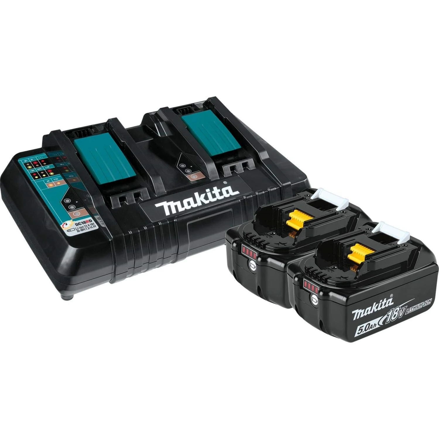 Makita BATTERY CHARGER KIT 2X18V 5.0 1 Makita BATTERY CHARGER KIT 2X18V 5.0