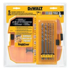 DEWALT 5 PIECE PREMIUM PRECUSSION MASONRY DRILL BIT SET -Home Tools Store 56706034 4422 46c9 8c0b b536fecaf59b