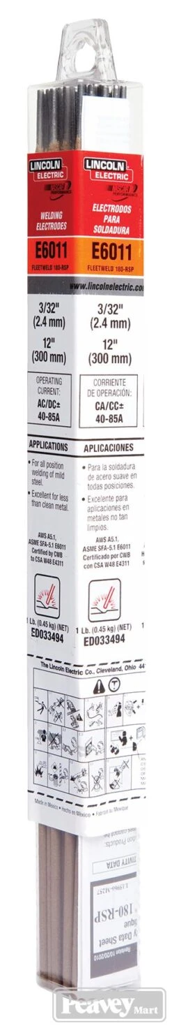 Lincoln Electric® Fleetweld® 180 E6011 Electrode 3/32 In. (2.4 Mm) 1 LB