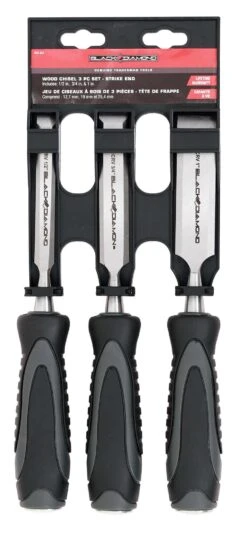 Black Diamond® 3 Pcs Chisel Set With Strike End