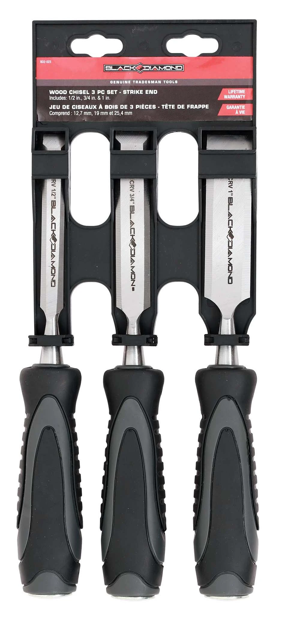 Black Diamond® 3 Pcs Chisel Set With Strike End 1 Black Diamond® 3 Pcs Chisel Set With Strike End