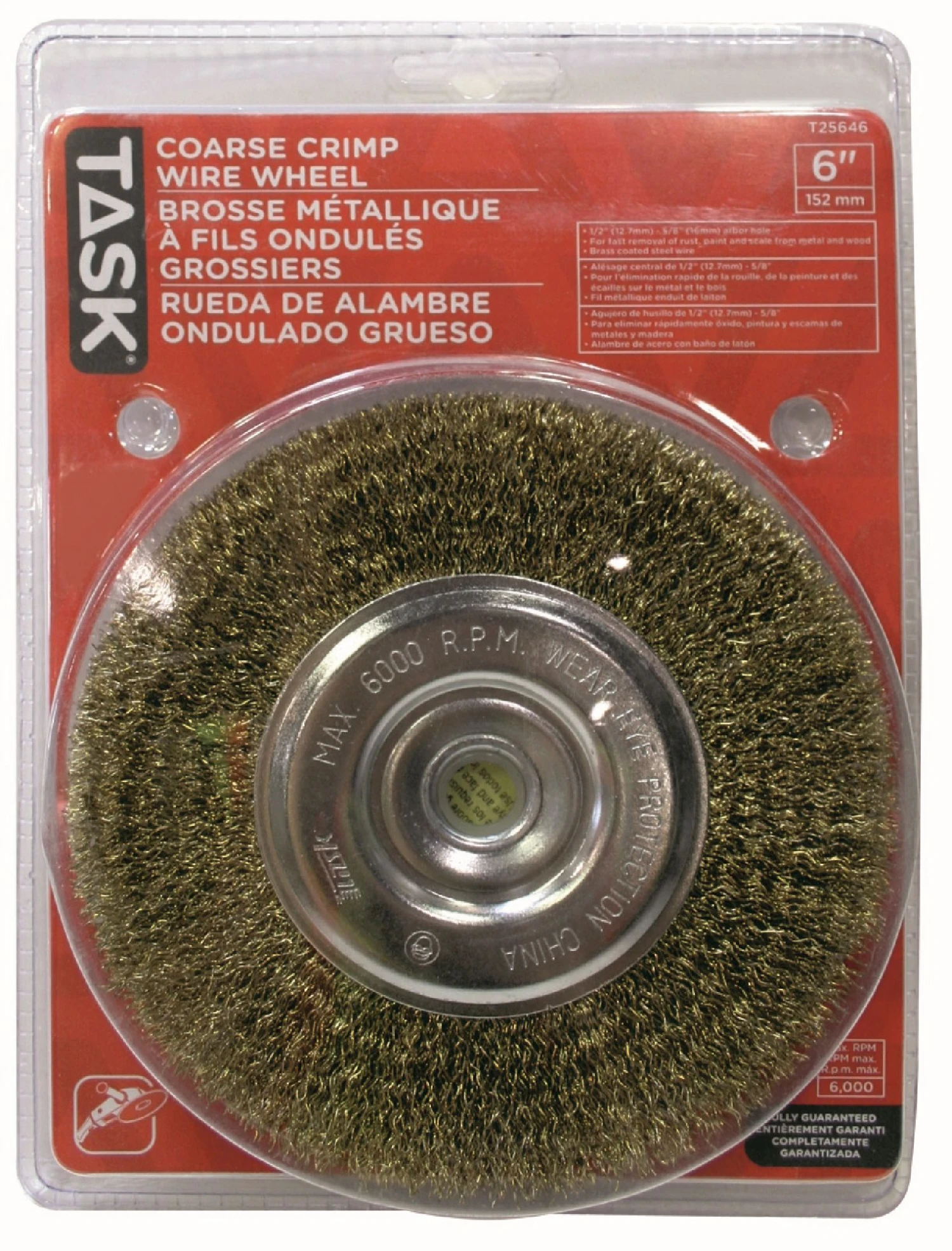 WIRE WHEEL COARSE W/ARBOR HOLE 1 WIRE WHEEL COARSE W/ARBOR HOLE