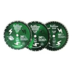 3 Pack 7-1/4" Carbide Saw Blades