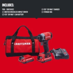 Craftsman® V20* Cordless Brushless 1/4-in Impact Driver Kit -Home Tools Store b9823d67 41ef 43c4 90a7 a04a3dad7902