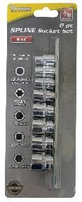 TITAN SOCKET SET SPLINE 8PC SAE