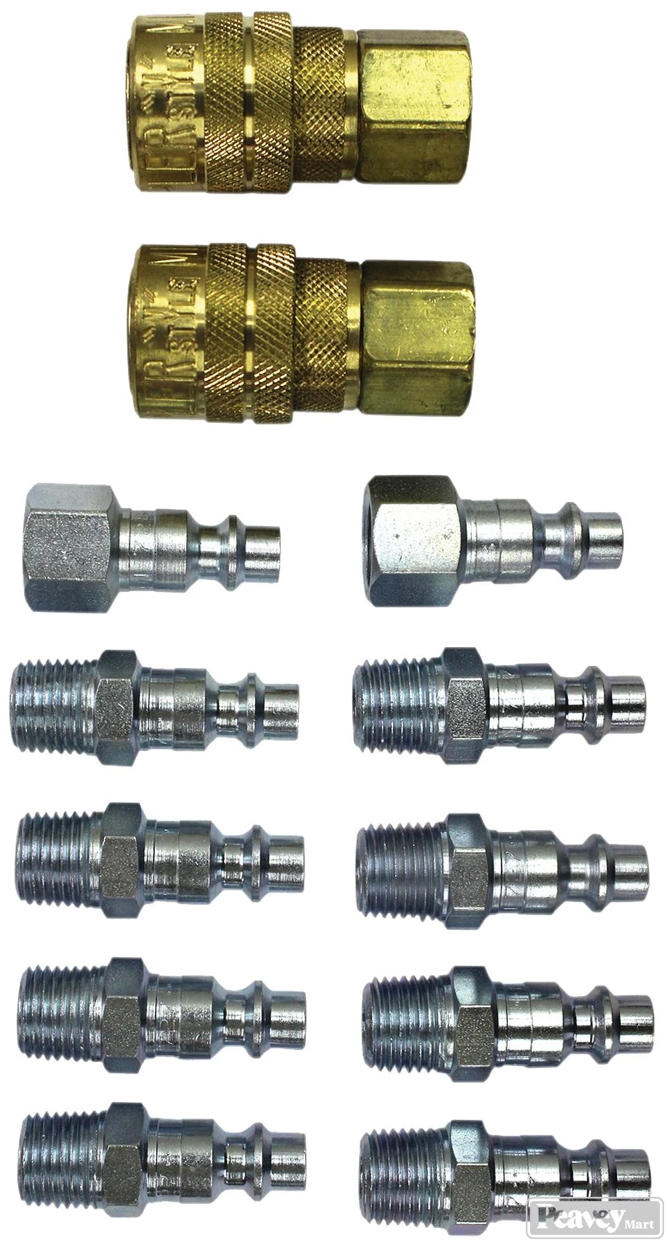 MILTON INDUSTRIES 1/4" AIR COUPLER KIT M-STYLE 12PC 1 MILTON INDUSTRIES 1/4" AIR COUPLER KIT M-STYLE 12PC