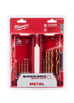 SHOCKWAVE™ RED HELIX™ Titanium Drill Bit Set -10 Piece