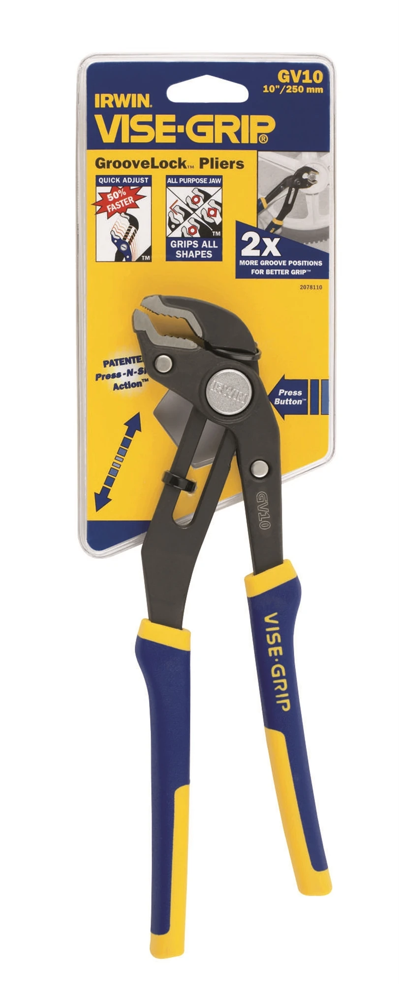 IRWIN 10" VISE-GRIP GROOVELOCK PLIERS 1 IRWIN 10" VISE-GRIP GROOVELOCK PLIERS